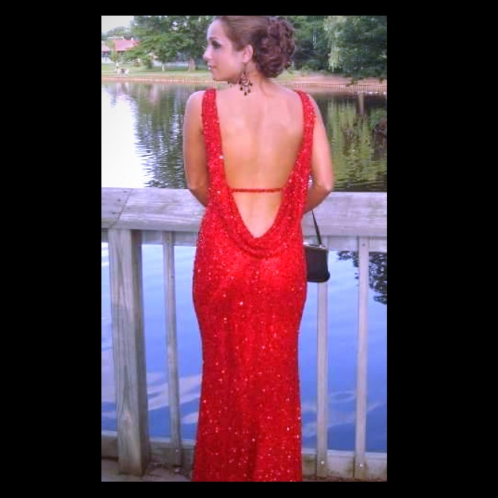 Red Sequin "Scala" Prom Dress